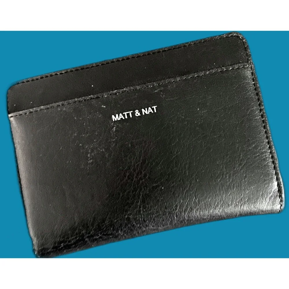 Matt & Nat Black Vegan Leather Wallets Lot Of 2